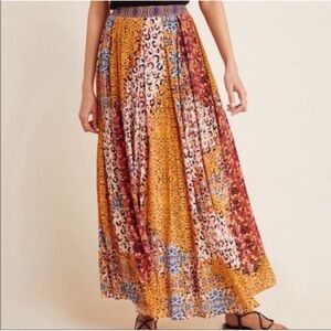 Anthropologie Bhanuni by Jyoti Panthera Animal Print Maxi Skirt Size 3X